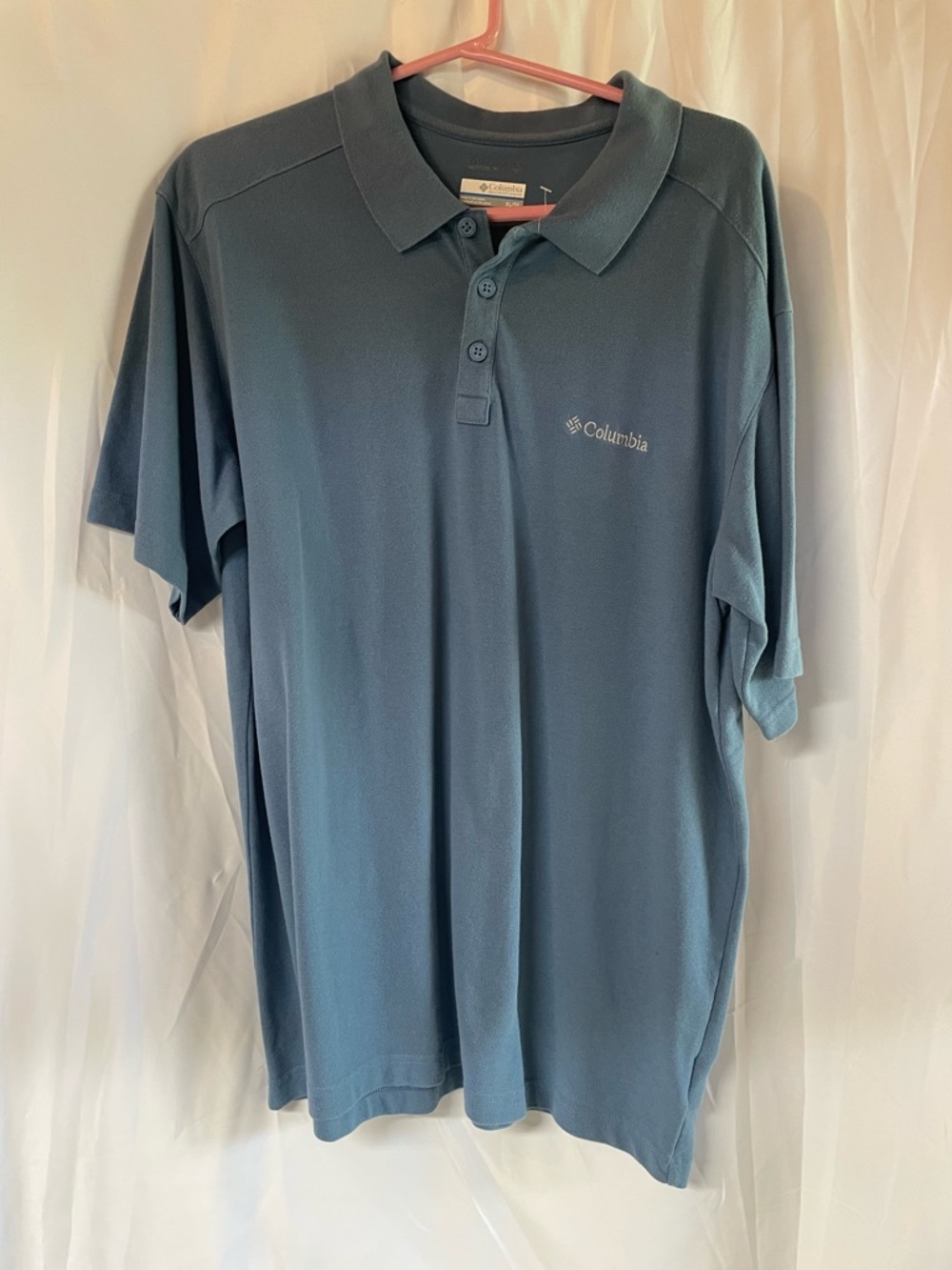 Columbia Slate Blue Short-Sleeve Polo